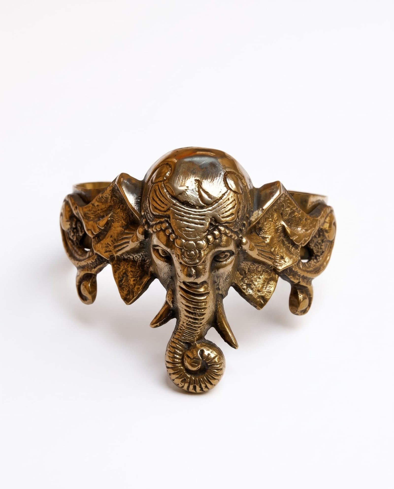Lord Ganesha Motif Statement Cuff Bracelet